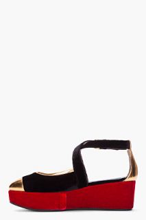 Marni Red Soled Kabuki Platform Sandals for women
