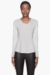 3.1 Phillip Lim Heather Grey Ribbed Ottoman Pullover for women