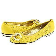 Juicy Couture Evie Yellow Nappa Flats