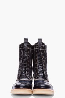 Paul Smith  Black Combo Leather Kanahwa Boots for men