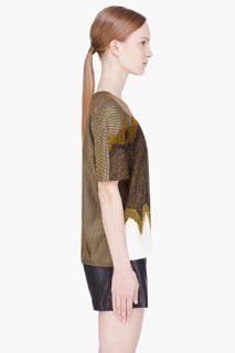 Kenzo Gold Combo Textured T shirt for women