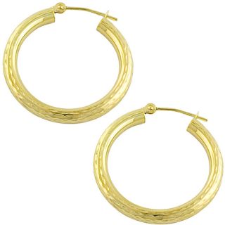 Fremada 14k Yellow Gold 31mm Diamond cut Hoop Earrings Today: $149.99