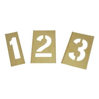 Approved Vendor 2CEC3 Number Stencils, Numbers, Brass
