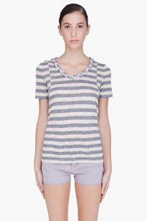 Marc By Marc Jacobs Cream Striped Pebble T shirt for women