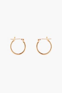 Marc By Marc Jacobs Ivory Enamel Huggie Hoop Earrings for women