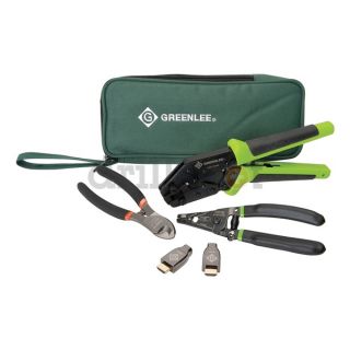 Greenlee PA4017 Cable Assembly Tool Kit, w/Case, 14 Pc
