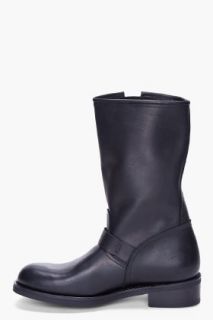Balmain Black Calf High Boots for men