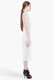 T By Alexander Wang White Net Tank Dress for women