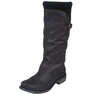 Laundry Womens Pixel Micro Velour Flat Boot,Black,6 M US Shoes