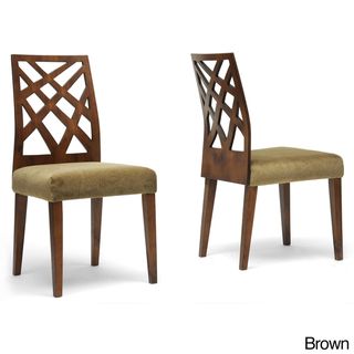 Baxton Studio Marla Microfiber Modern Dining Chairs (Set of 2