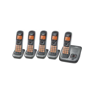 Uniden DECT 6.0 Silver Cordless Phone System with 5 Handsets and