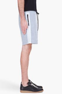 Marc By Marc Jacobs Grey Foil Printed Sweat Shorts for men