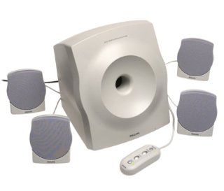 Philips MMS205 5 Piece Computer Speakers Electronics