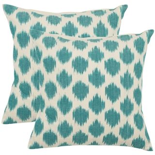Oceans 18 inch Aqua Blue Decorative Pillows (Set of 2)