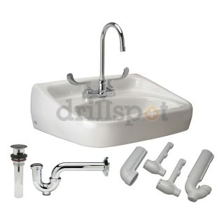 Zurn Industries Z5344.525.3.07.00.6 Lavatory Sink Kit, Wall, 18 1/4In W
