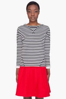 Marc By Marc Jacobs Black Striped Ben Sweater for women