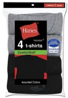 Hanes Boys Dyed T Shirts 4 Pack # B213D4 Clothing