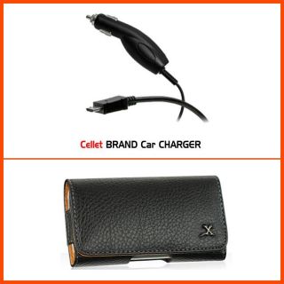 Premium Samsung Focus i917 Leather Horizontal Case with Car Charger