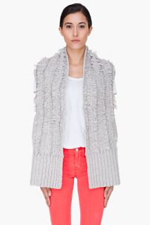 Marc By Marc Jacobs Grey Clipped Sweater Vest for women
