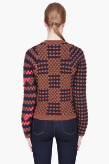 Kenzo Brown Combo Textured Sweater for women