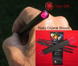 Pencil, Dark Red Crystal, Set of 6, All Siam #208