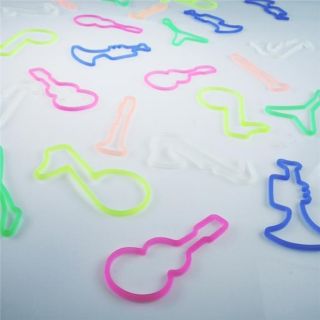 Musical Shaped Glow in the dark Rubber Bands (Pack of 12)