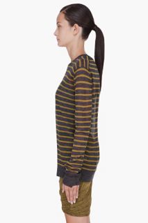 T By Alexander Wang Yellow Striped Knit Sweater for women