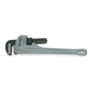 Westward 3MA10 Straight Pipe Wrench, Aluminum, 10 in.