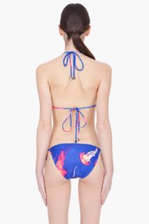 We Are Handsome Blue Jellyfish print Poison String Bikini for women