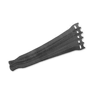 Velcro(R) Brand One Wrap(R) Cableties 5in Blk 8 pack