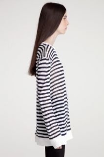 T By Alexander Wang Striped Baggy Sweatshirt for women
