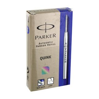 Parker Ball Point Quink Blue Ink Fine Point Pen Refill (Pack of 12