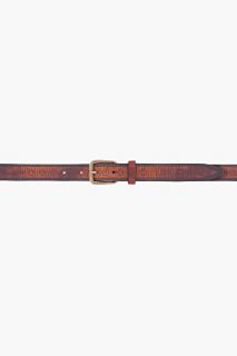 Dsquared2 Brown Distressed Leather Belt for men