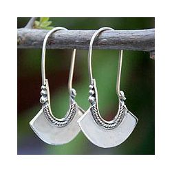 Sterling Silver Hollow Bell Hoop Earrings (Thailand) Today $31.99 4