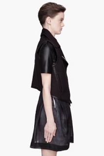 Denis Gagnon Black Neoprene And Leather Vest for women