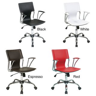 Office Star Dorado Office Chair with Fixed Padded Arms and Chrome