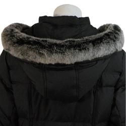 UTEX Womens Faux Fur Hooded Down Coat