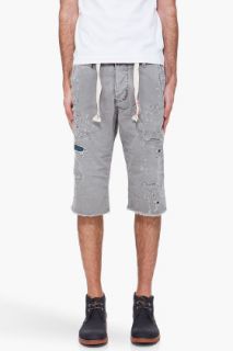 True Religion Grey Travis Chino Shorts for men
