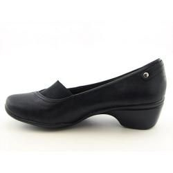 Hush Puppies Empress Womens Black Loafer Wedge Shoes