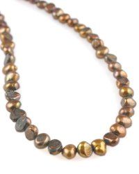 Chocolate Brown Pearl Strand Necklace: Sosi B. Jewelry