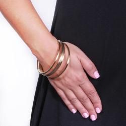 Toscana Collection Goldtone Costume Stackable Tailored Bangle