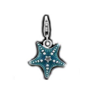 Carlo Biagi Blue Enamel Starfish Charm   .925 Sterling