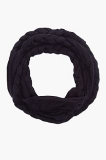 Silent By Damir Doma Black Braided Loop Scarf for women