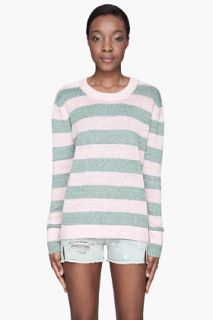 Marc By Marc Jacobs Pink Striped Winnie Linen Sweater for women