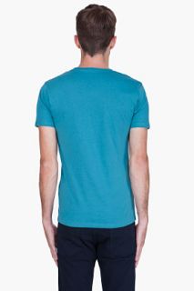 Paul Smith Jeans Turquoise Zebra Print T shirt for men