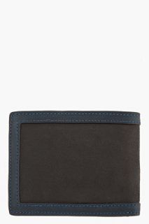 Rag & Bone Navy Trimmed Bi fold Leather Wallet for men