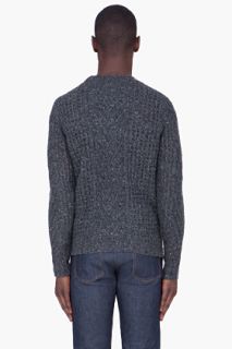A.P.C. Charcoal Wool Alpaca Knit Sweater for men