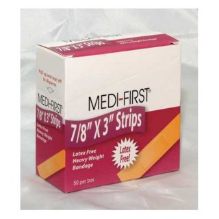 Medi First 61450 Adhesive Bandages, 7/8 x 3 In, PK 50