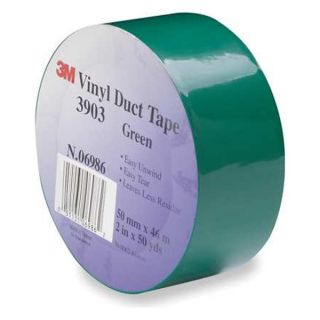 3M 3903 Duct Tape, Vinyl, Green, W 2 In, 50 Yd