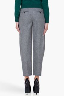 CARVEN Grey Wool Pleat Pants for women